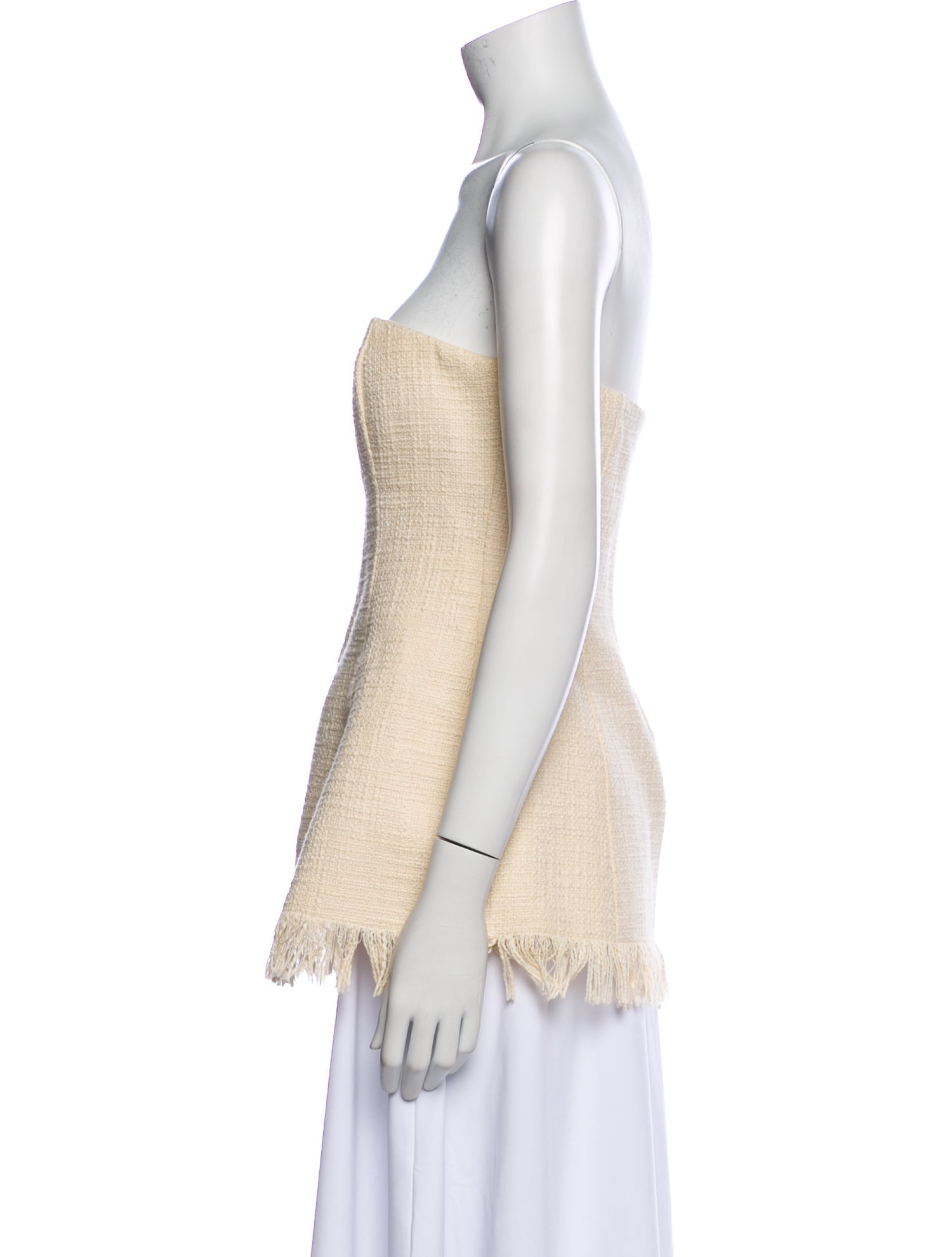 Staud Linen Strapless Top