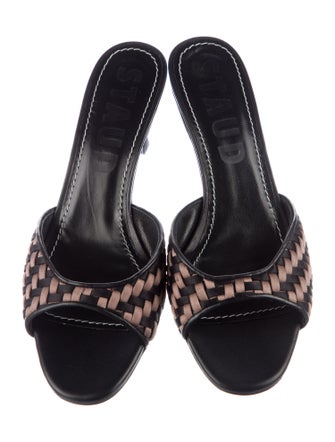 Staud Leather Printed Slides