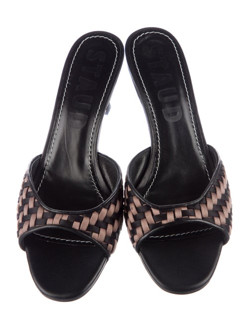 Staud Leather Printed Slides