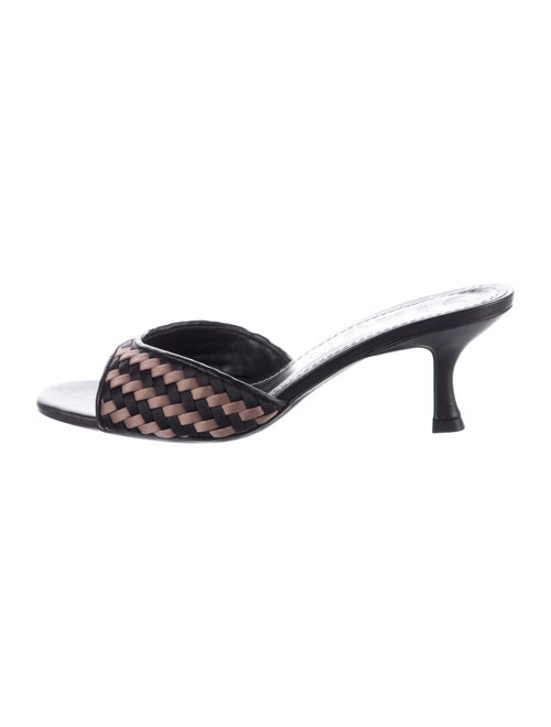 Staud Leather Striped Slides
