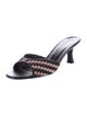 Staud Leather Striped Slides
