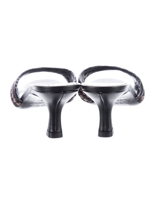 Staud Leather Striped Slides