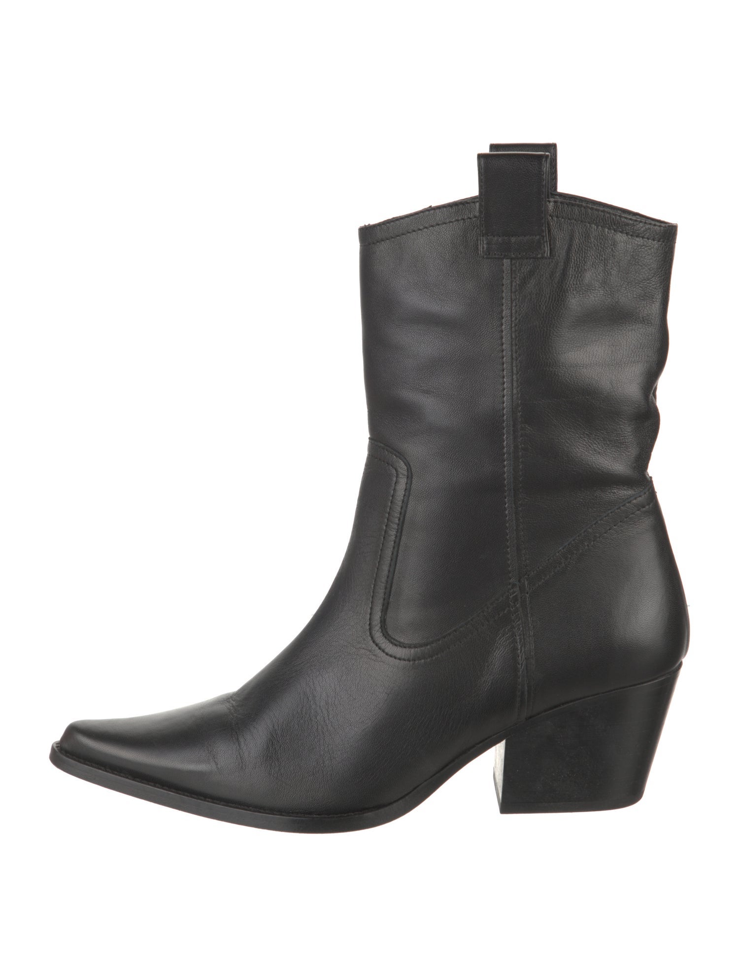 Staud Leather Western Boots