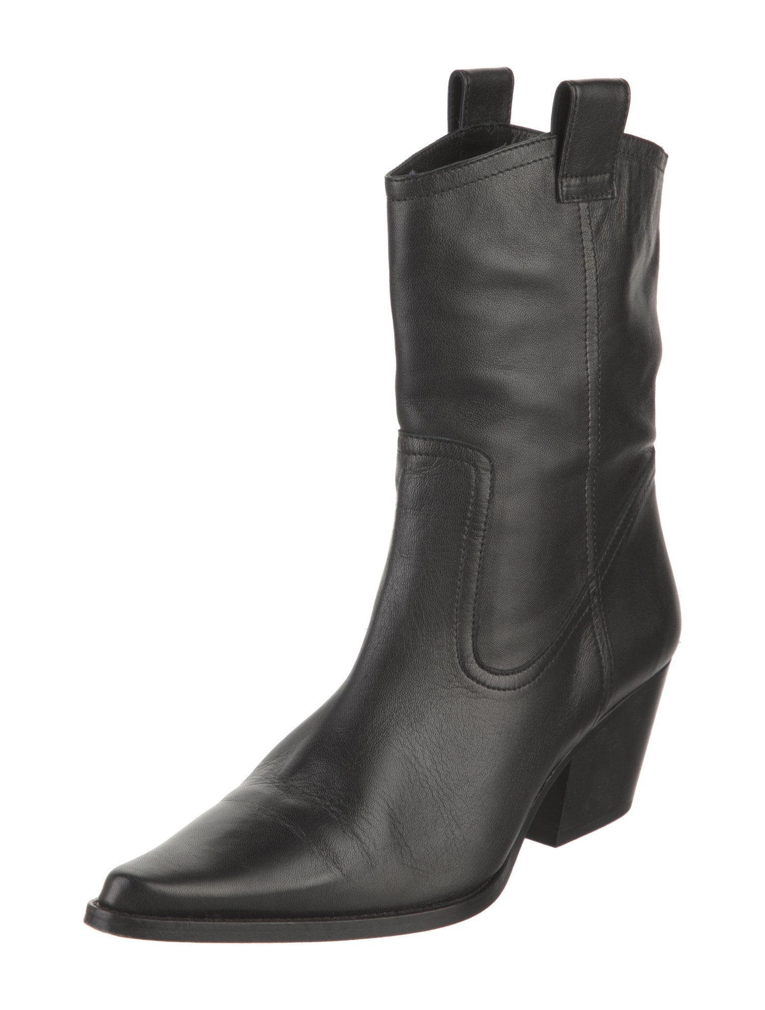Staud Leather Western Boots