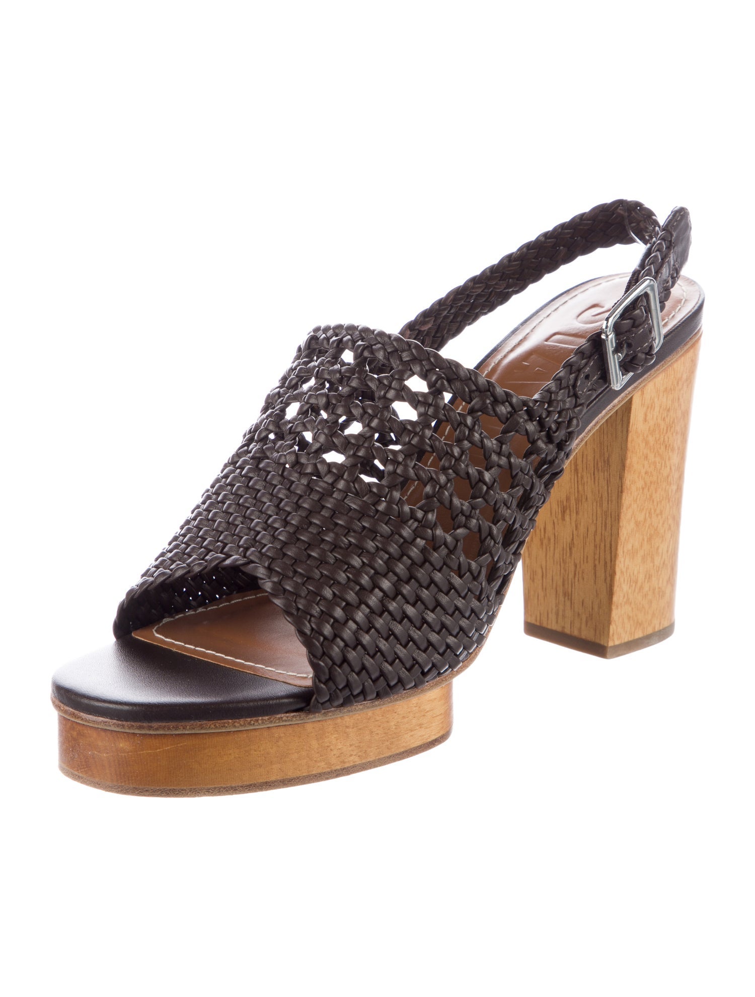 Staud Leather Slingback Sandals