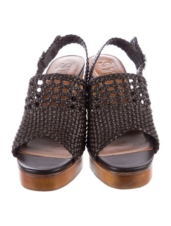 Staud Leather Slingback Sandals