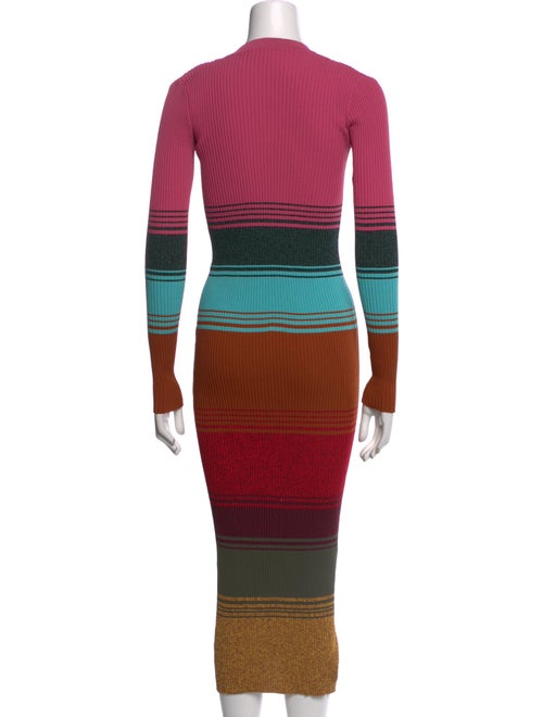 Staud Striped Midi Length Dress