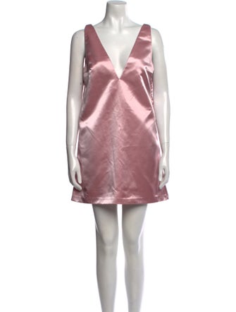 Staud V-Neck Mini Dress