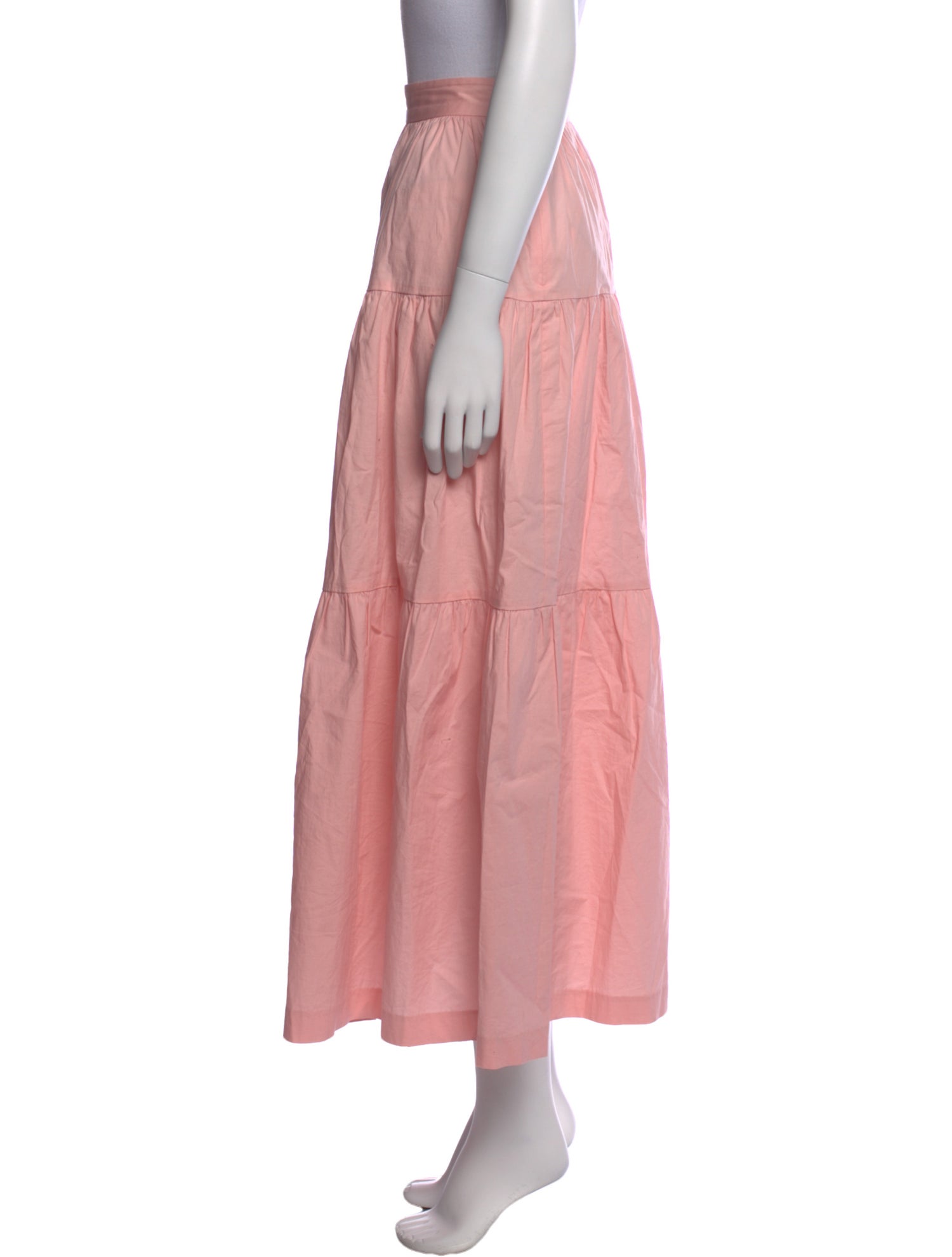 Staud Pleated Accents Midi Length Skirt