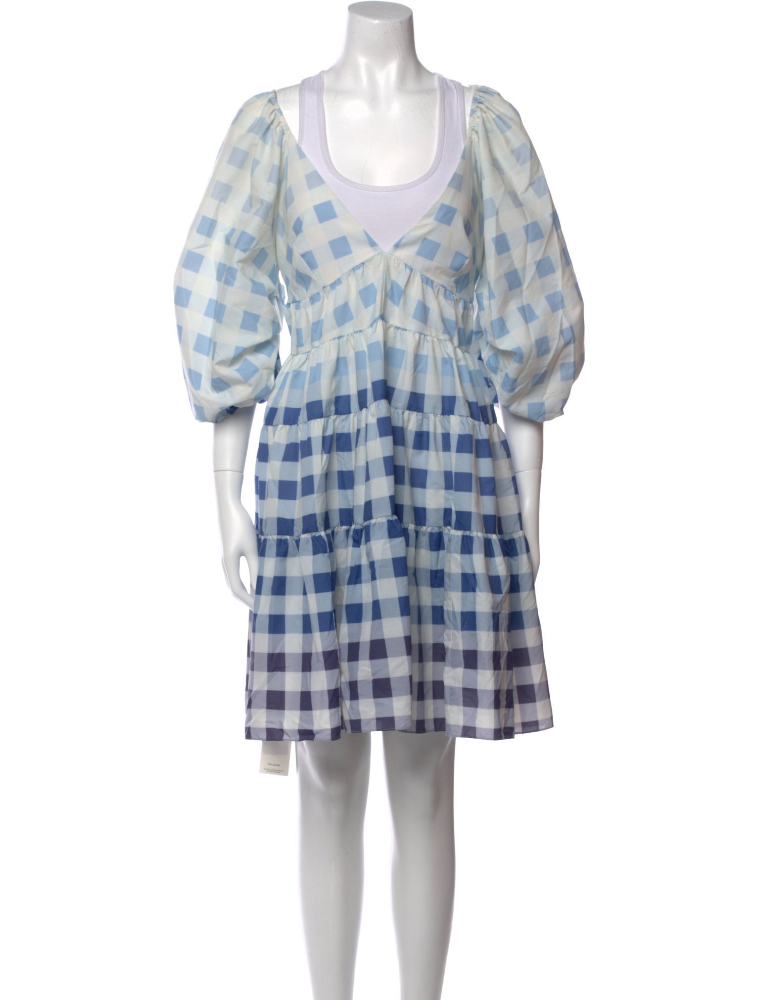 Staud Plaid Print Mini Dress