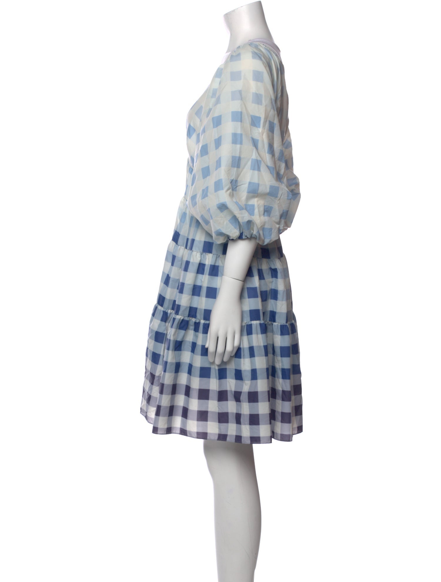 Staud Plaid Print Mini Dress