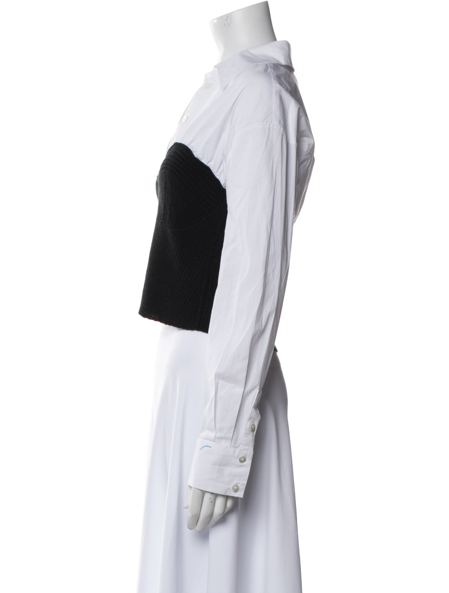 Staud Long Sleeve Crop Top