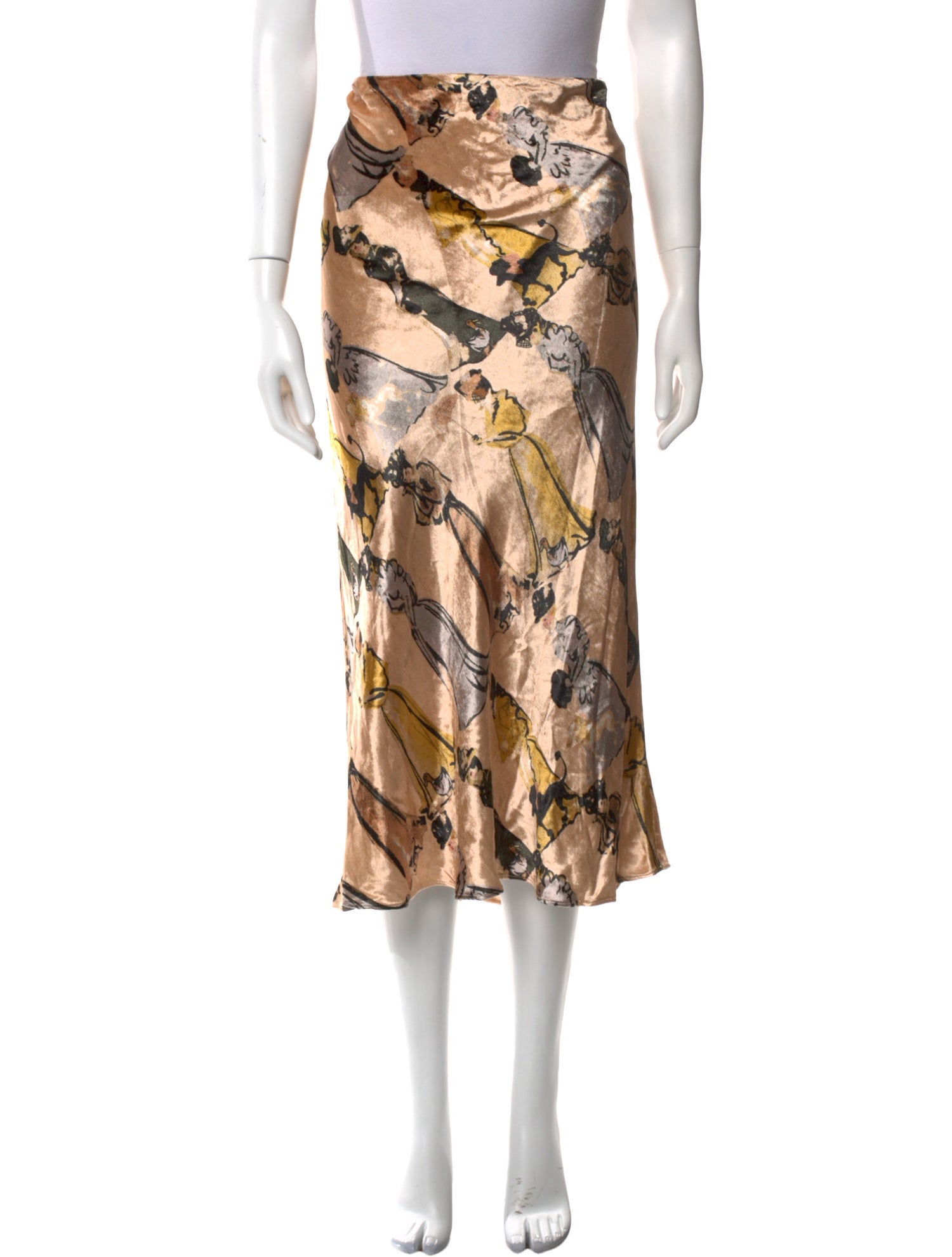 Staud Printed Midi Length Skirt w/ Tags