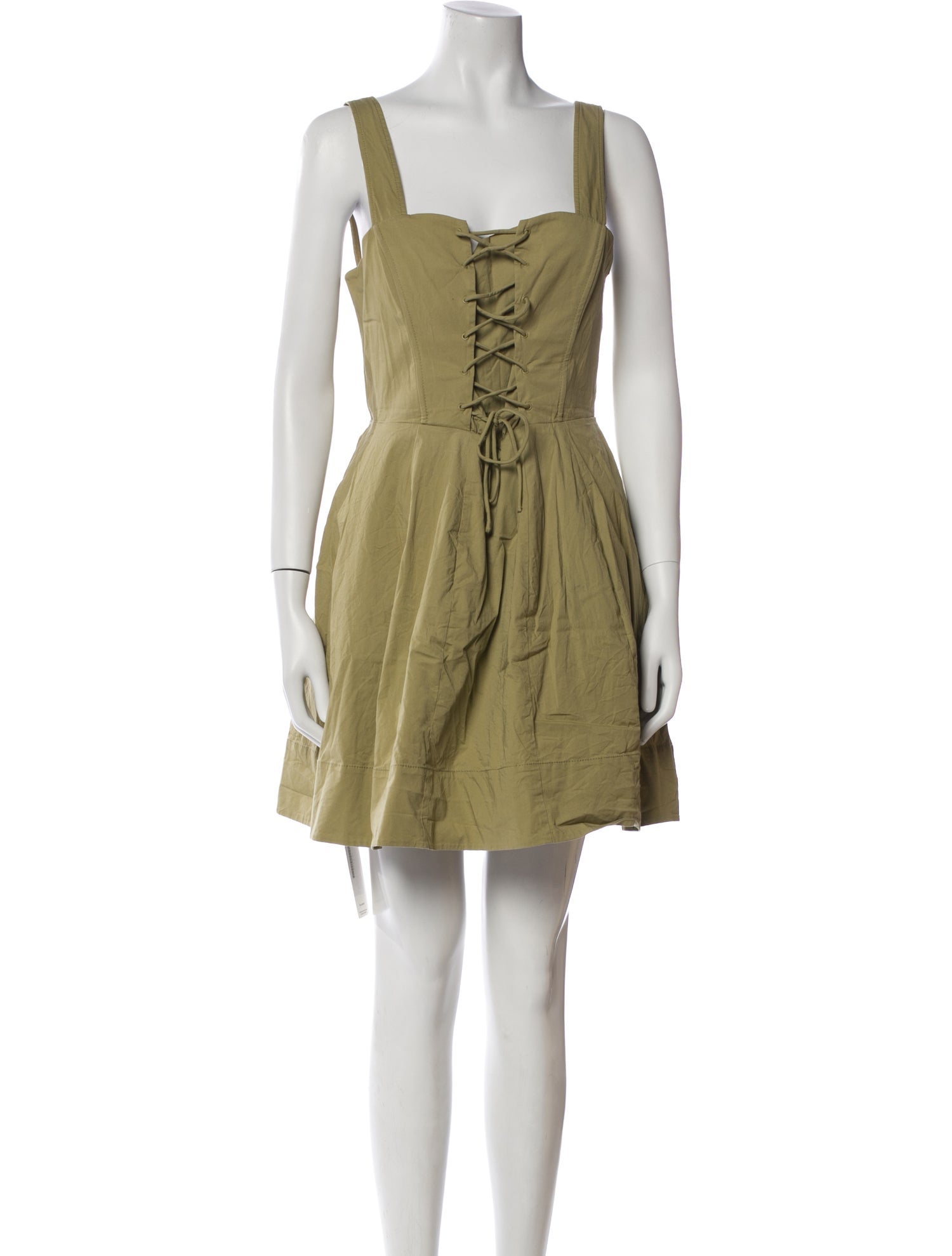 Staud Square Neckline Mini Dress