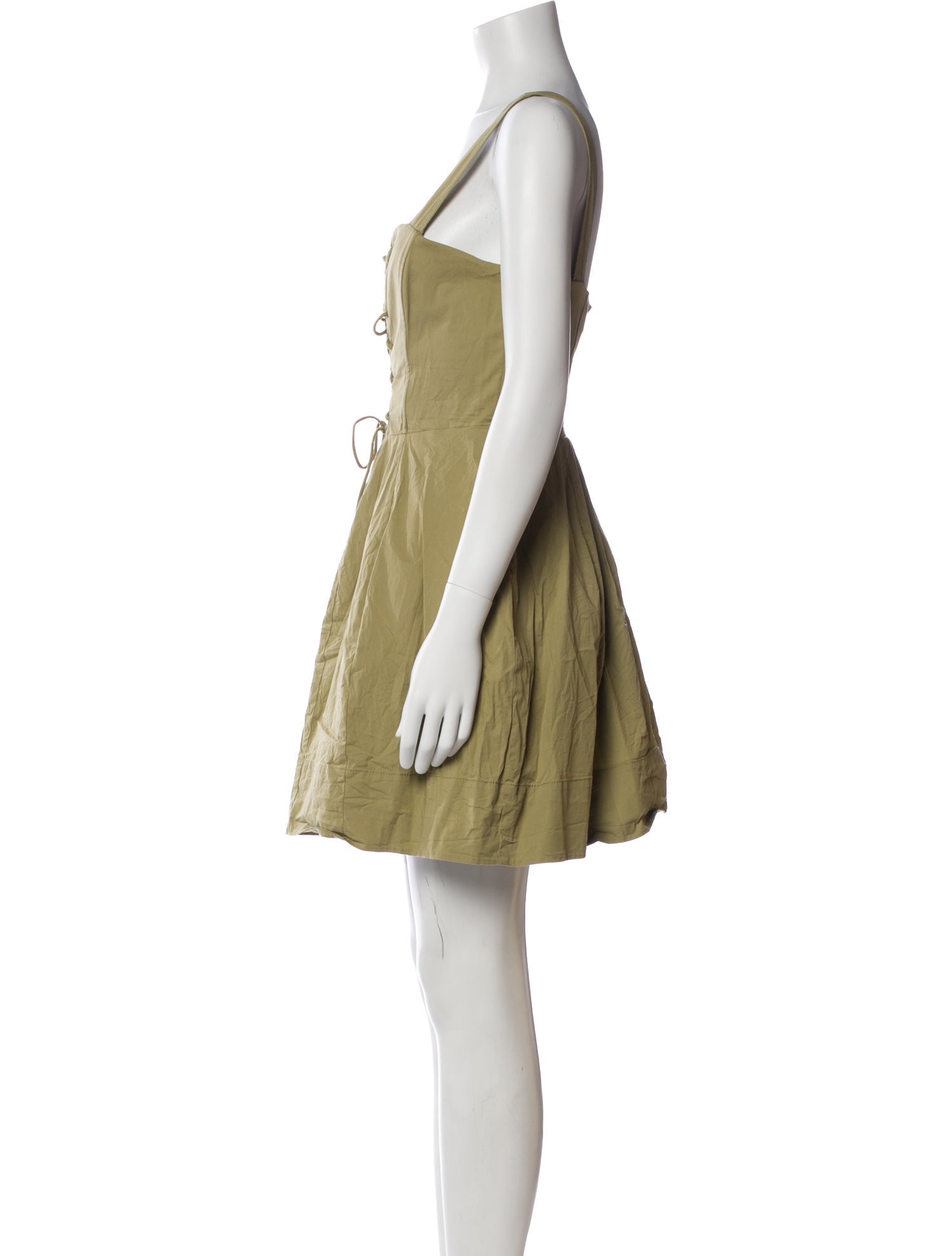 Staud Square Neckline Mini Dress