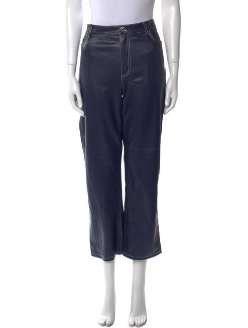 Staud Faux Leather Straight Leg Pants