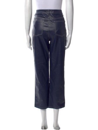 Staud Faux Leather Straight Leg Pants