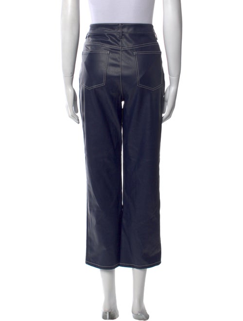 Staud Faux Leather Straight Leg Pants