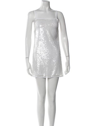 Staud Square Neckline Mini Dress