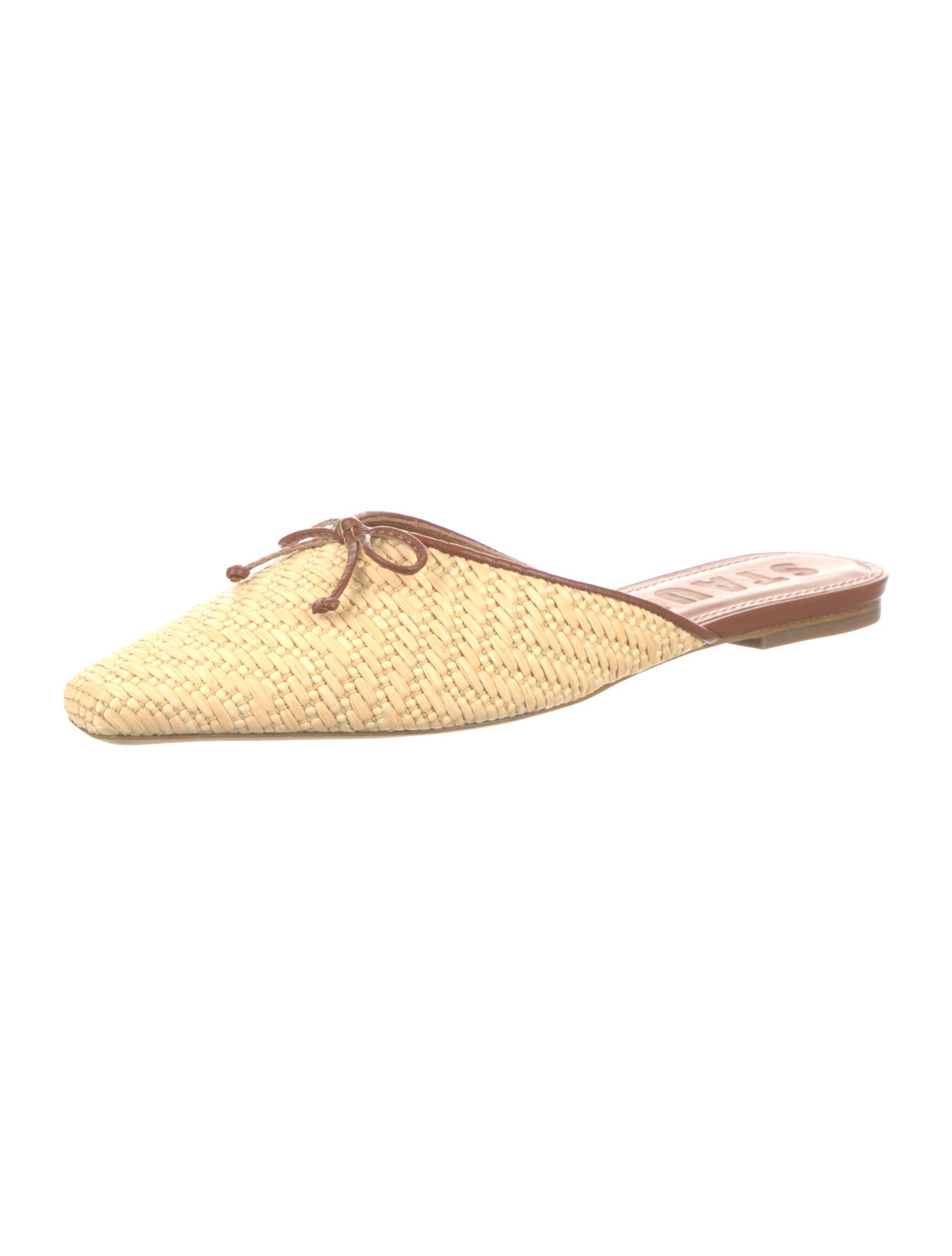 Staud Raffia Bow Accents Mules