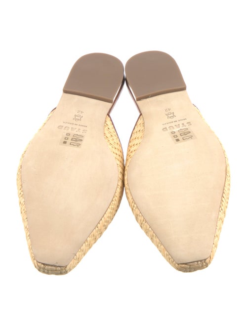 Staud Raffia Bow Accents Mules