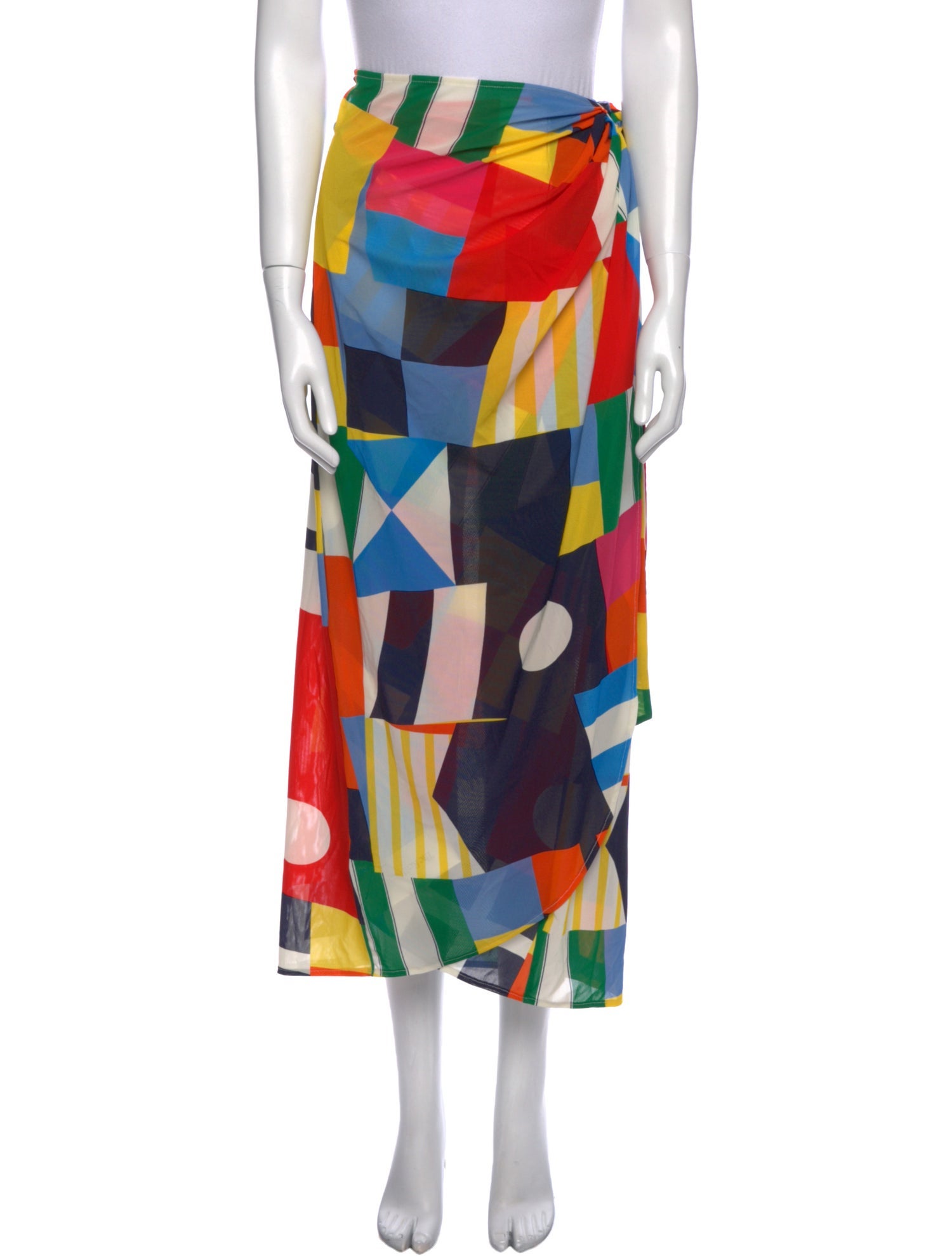 Staud Printed Midi Length Skirt