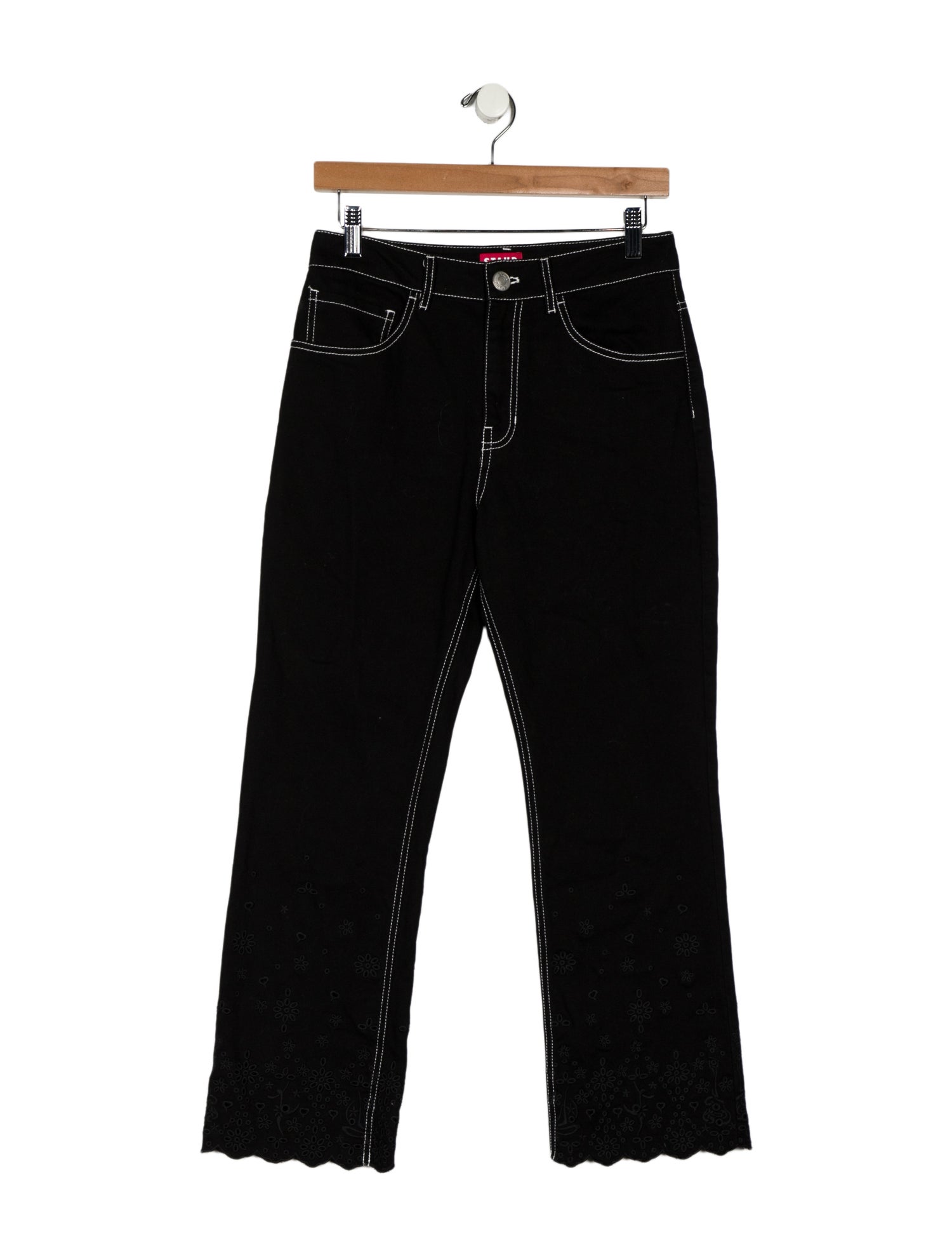 Staud High-Rise Straight Leg Jeans