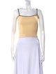 Staud Square Neckline Sleeveless Crop Top