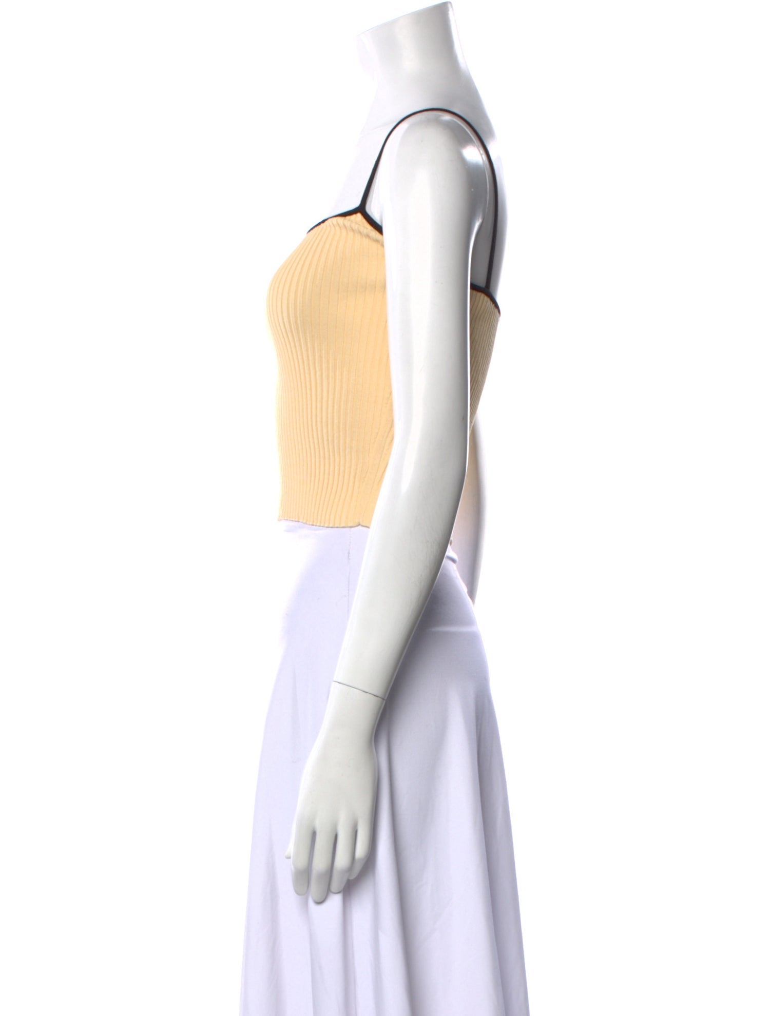 Staud Square Neckline Sleeveless Crop Top
