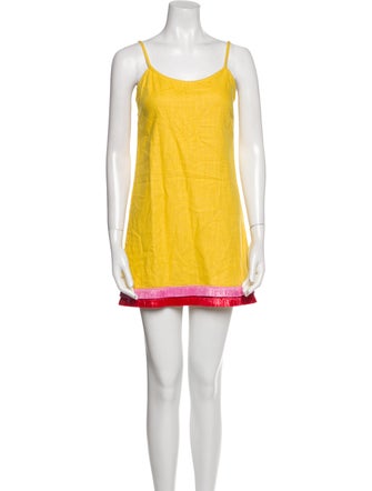 Staud Scoop Neck Mini Dress