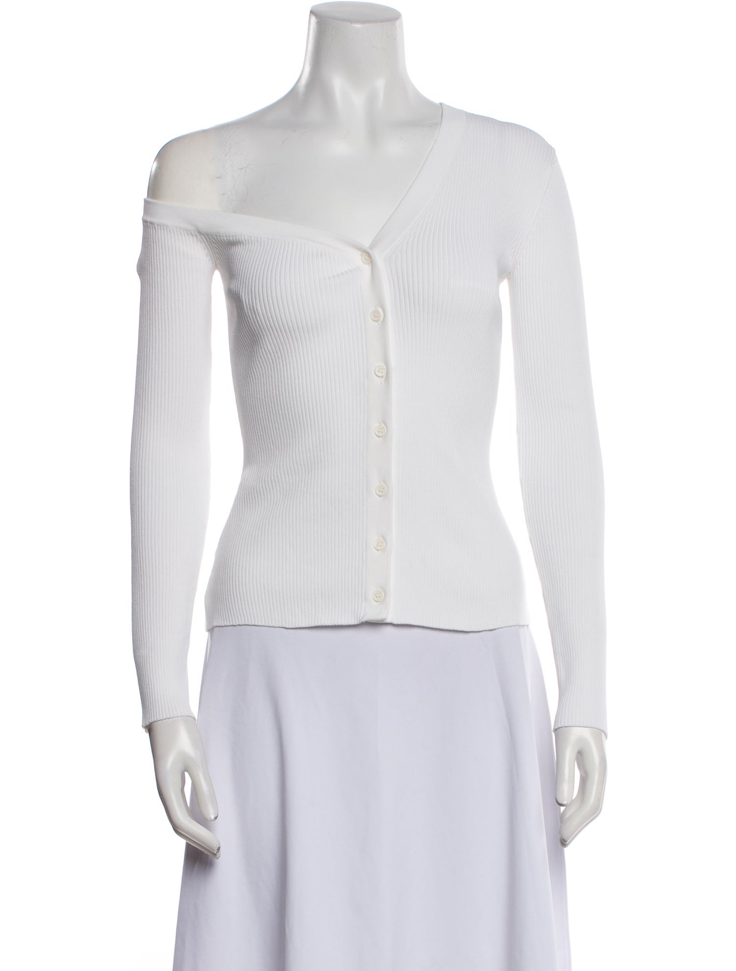 Staud One-Shoulder Long Sleeve Top