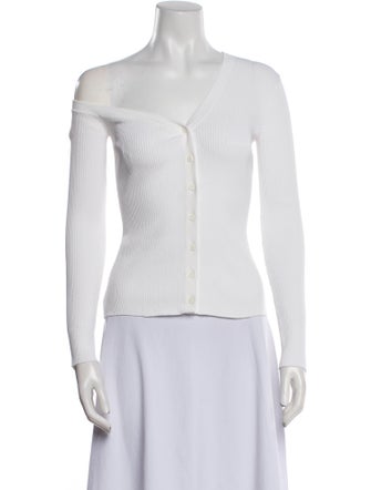 Staud One-Shoulder Long Sleeve Top