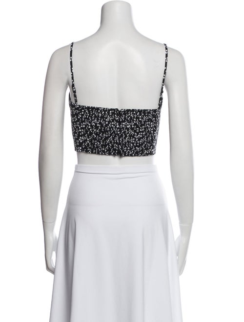 Staud Printed Square Neckline Crop Top