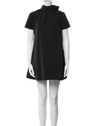 Staud Mock Neck Mini Dress