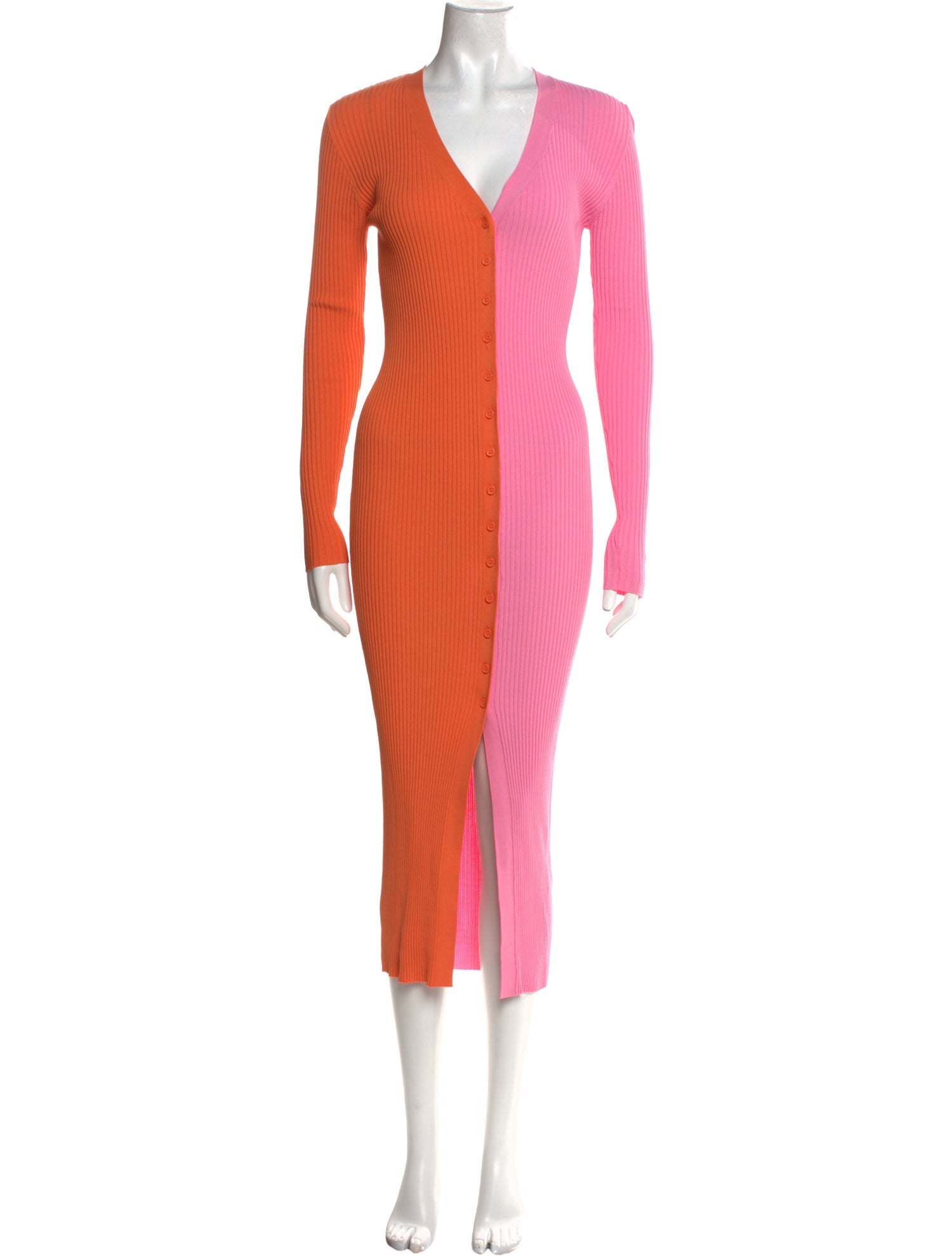 Staud Colorblock Pattern Long Dress