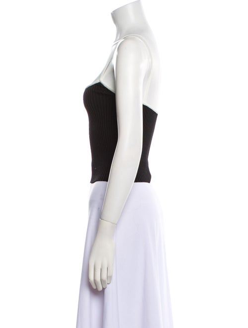 Staud Square Neckline Sleeveless Crop Top