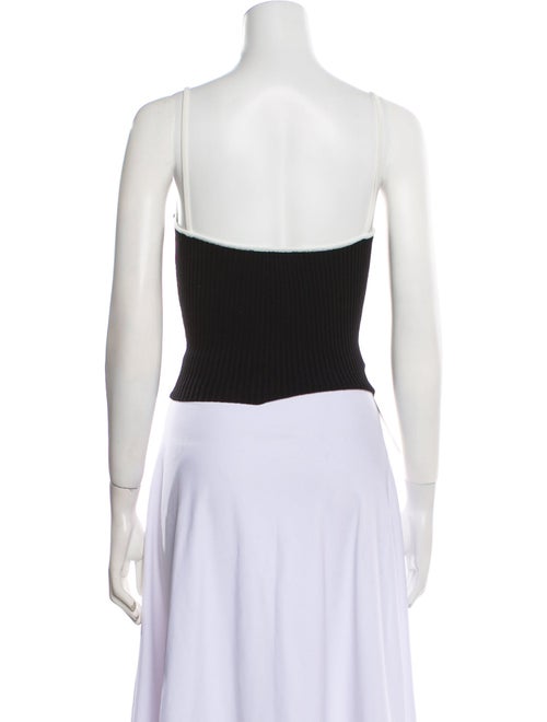 Staud Square Neckline Sleeveless Crop Top
