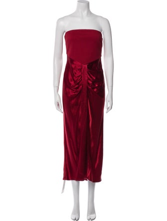 Staud Satin Midi Length Dress