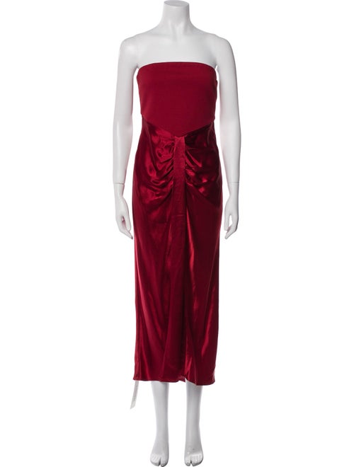 Staud Satin Midi Length Dress