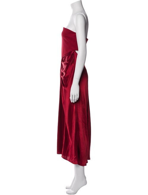 Staud Satin Midi Length Dress