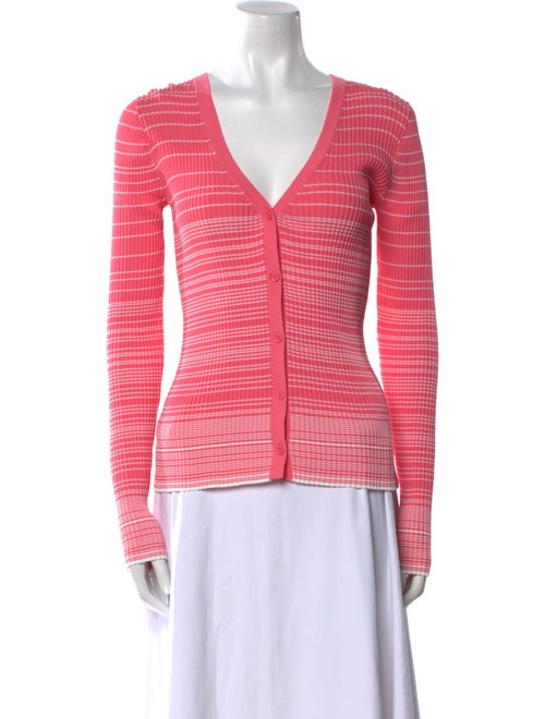 Staud Striped V-Neck Sweater