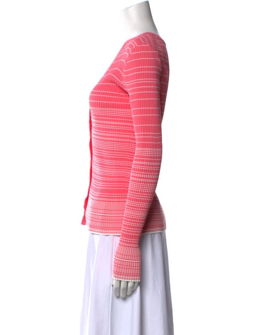 Staud Striped V-Neck Sweater