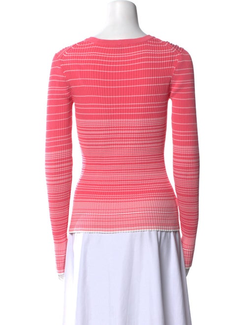 Staud Striped V-Neck Sweater
