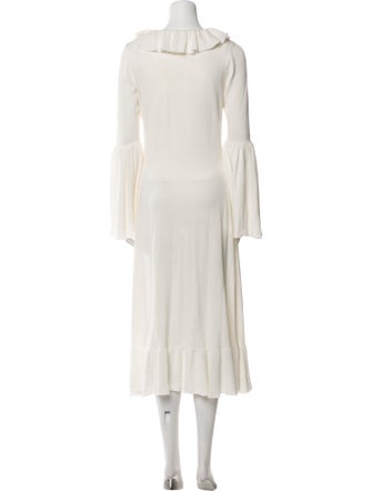 Staud V-Neck Midi Length Dress