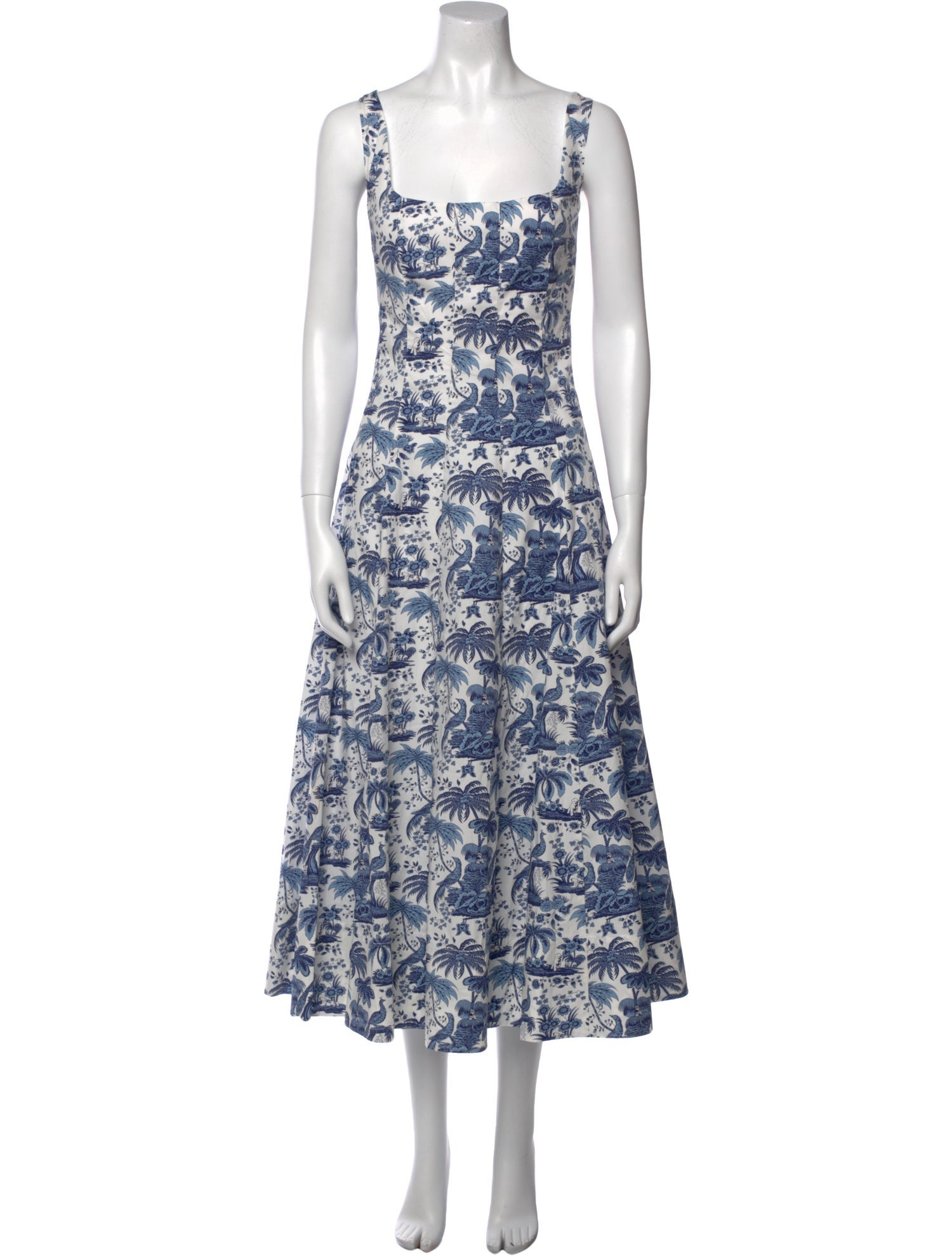 Staud Printed Long Dress