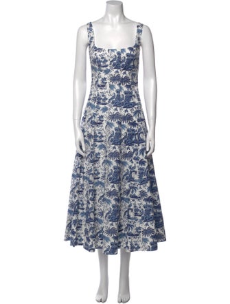 Staud Printed Long Dress