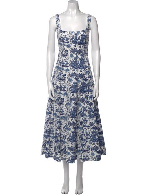 Staud Printed Long Dress