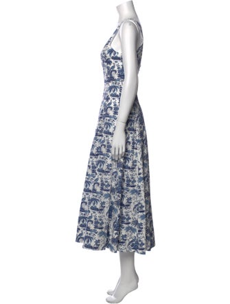 Staud Printed Long Dress