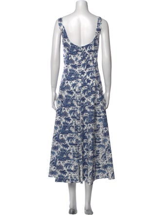 Staud Printed Long Dress