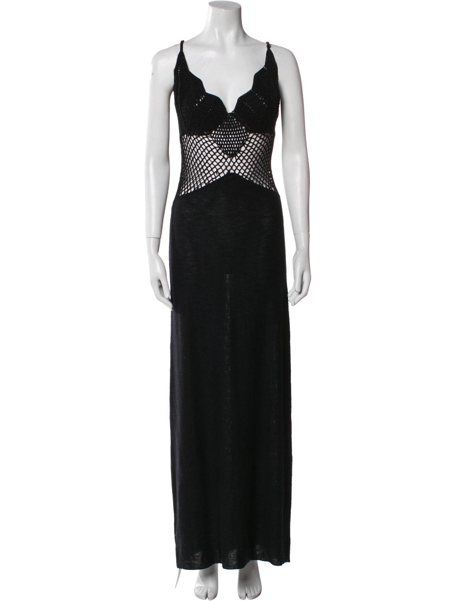 Staud V-Neck Long Dress